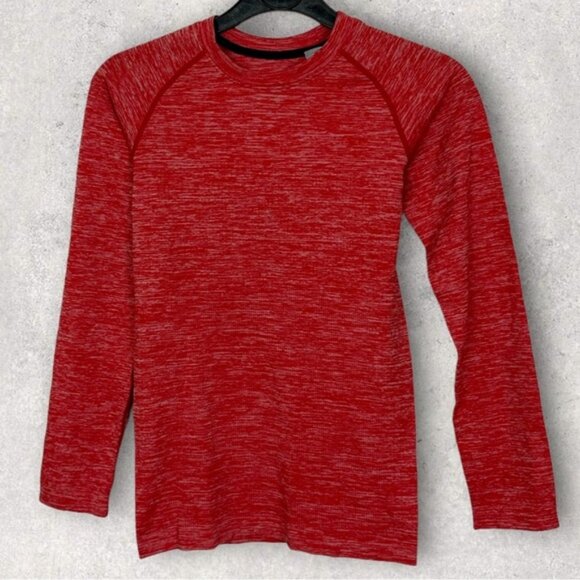 NEW Nordstrom Zella‎ Seamless TShirt Red Couture Melange Boys Size Medium Tee M - Picture 11 of 13